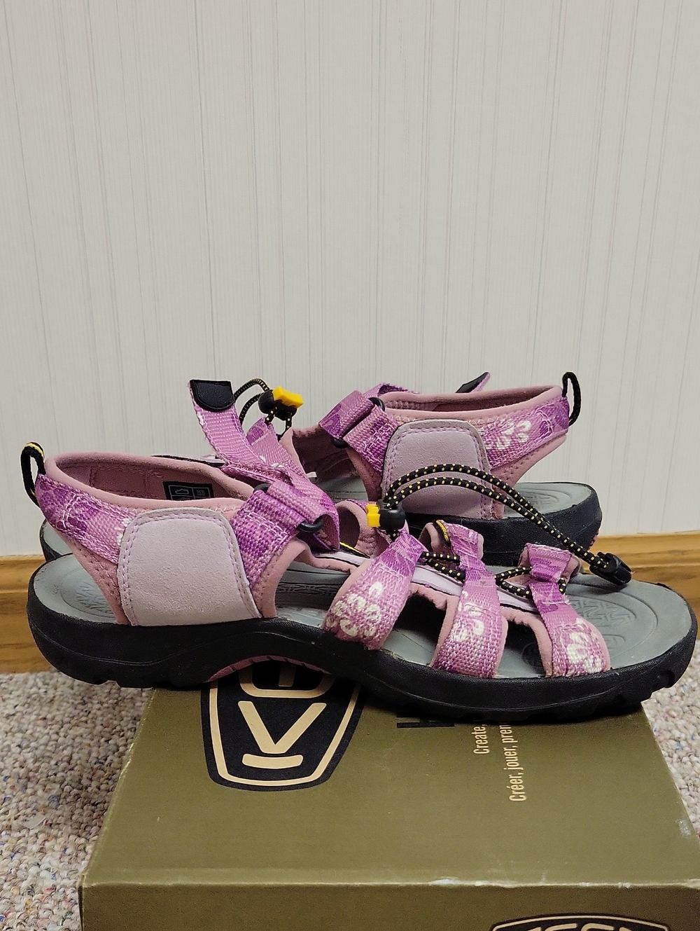 KEEN Kids Purple Floral Zuma Sport Sandals Sz 6, Women's 8. Summer Beach Swim - Picture 4 of 6